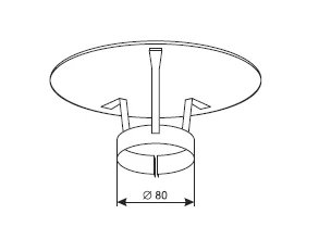 Protherm SM2 Zakončenie dymovodu zvislé (strieška) 80 mm