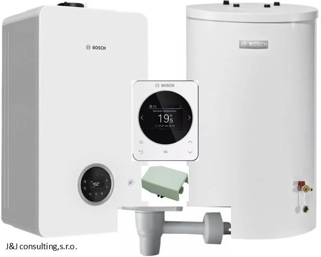 Bosch CONDENS GC2300iW 15 P 23 + WST 120-5 O + CR 120 + vonkajší snímač + lievik